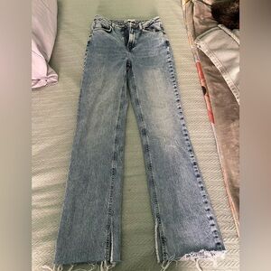 Zara split flare denim